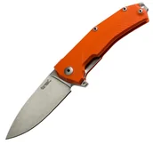 Noże - Nóż składany LionSteel KUR G10 Orange, Stone Washed Blade (KUR OR) - miniaturka - grafika 1