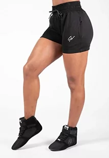 Gorilla Wear Pixley spodenki dresowe, czarne, oddychające, do uprawiania sportu, na co dzień, na czas wolny, do treningu z logo, zapewniające swobodę ruchów, z bawełny, poliestru, wygodne - Spodenki męskie - miniaturka - grafika 1