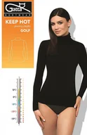 Bluzki damskie - Gatta Golf Damski Czarny Długi Rękaw roz. L - miniaturka - grafika 1