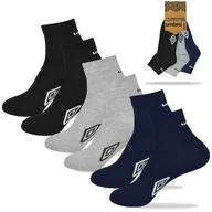 Skarpetki męskie - UMBRO Skarpety Męskie Quarter Zakostki 3 Pary 43/46 - miniaturka - grafika 1