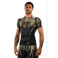 Kimona, stroje i obuwie - Venum Rashguard Krótki Rękaw Short Sleeve Adrenaline Black/Sand - miniaturka - grafika 1