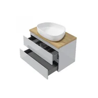 Szafki łazienkowe - Defra Como D80 Szafka podumywalkowa 79,9x50x45,1 cm jasny szary połysk 123-D-08053 - odbiór osobisty: Kraków, Warszawa - miniaturka - grafika 1