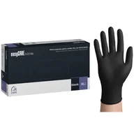Rękawiczki jednorazowe - EasyCare Nitrile, rękawice nitrylowe, niejałowe, bezpudrowe, czarne, rozmiar XL, 100 sztuk - miniaturka - grafika 1