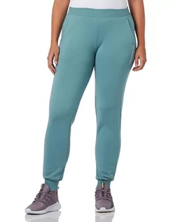 Spodnie damskie - Emporio Armani Damskie spodnie dresowe z mankietami Iconic Terry, Arctic, XL - grafika 1
