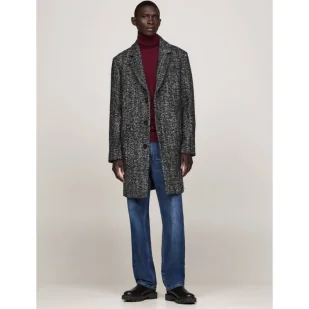 Tommy Hilfiger Wełniany płaszcz - Płaszcze męskie - miniaturka - grafika 1