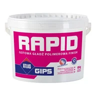 Gipsy i gładzie gipsowe - Atlas Gotowa gładź polimerowa GIPS RAPID śnieżnobiały 18 kg - miniaturka - grafika 1