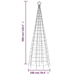 Choinka z lampek, z kołkami, 570 niebieskich LED, 300 cm Lumarko! - Oświetlenie świąteczne Choinka z lampek, z kołkami, 570 niebieskich LED, 300 cm Lumarko! - Oświetlenie świąteczne - miniaturka - grafika 12