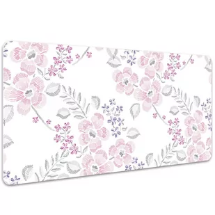 Mata ochronna z nadrukiem Kwiatowy wzór 100x50 cm, Dywanomat - Podkładki na biurko - miniaturka - grafika 1