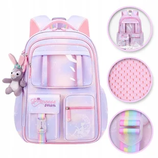 Plecak Rainbow Sweet Szkolny Uniwersalny Kieszonki z Brelokiem - Plecaki szkolne i tornistry - miniaturka - grafika 4