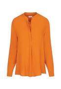 Bluzki damskie - Seidensticker Damska bluzka - modna bluzka - tunika bluzka - regularny krój - stójka - dekolt w serek - długi rękaw - 100% wiskoza, pomarańczowy, 42 - miniaturka - grafika 1