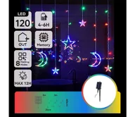 Lampy ogrodowe - Aigostar - LED RGBY solarny łańcuch świąteczny 120xLED/8 funkcji 3x0,6m 500 mAh IP65 - miniaturka - grafika 1