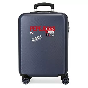 Pepe Jeans Dikran walizka kabinowa niebieska 38 x 55 x 20 cm sztywne ABS boczne zapięcie kombinowane 34 l 2,7 kg 4 podwójne koła - Walizki - miniaturka - grafika 1