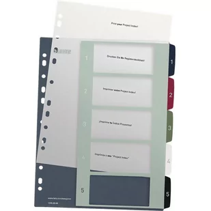 Leitz A4 Register, 20 notatniki Rexel Advance posiadają w biurze, okładki, ekstra szeroka, PP, Style, wielokolorowa, wielokolorowa 12350000 - Zakładki do książek - miniaturka - grafika 2
