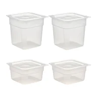 Pojemniki kuchenne - Zestaw 4 pojemników z polipropylenu, 2 x 0,95 l, 2 x 0,47 l, 4 x pokrywki szczelne, przezroczyste CAMBRO, Fresh Pro Mini - miniaturka - grafika 1