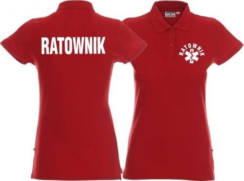 Promostars LPP - Koszulka Polo damska RATOWNIK czerwona