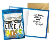 Kartki okolicznościowe i zaproszenia - Karnet B6 konfetti Urodziny Like a Boss - Kukartka - miniaturka - grafika 1