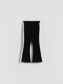 Spodnie i spodenki dla dziewczynek - Reserved - Spodnie z lampasami - czarny - miniaturka - grafika 1