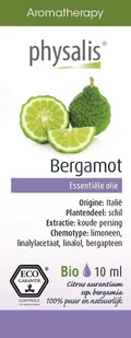 PHYSALIS (olejki eteryczne, soki) OLEJEK ETERYCZNY BERGAMOTKA (BERGAMOTE) ECO 10 ml - Aromaterapia - miniaturka - grafika 1