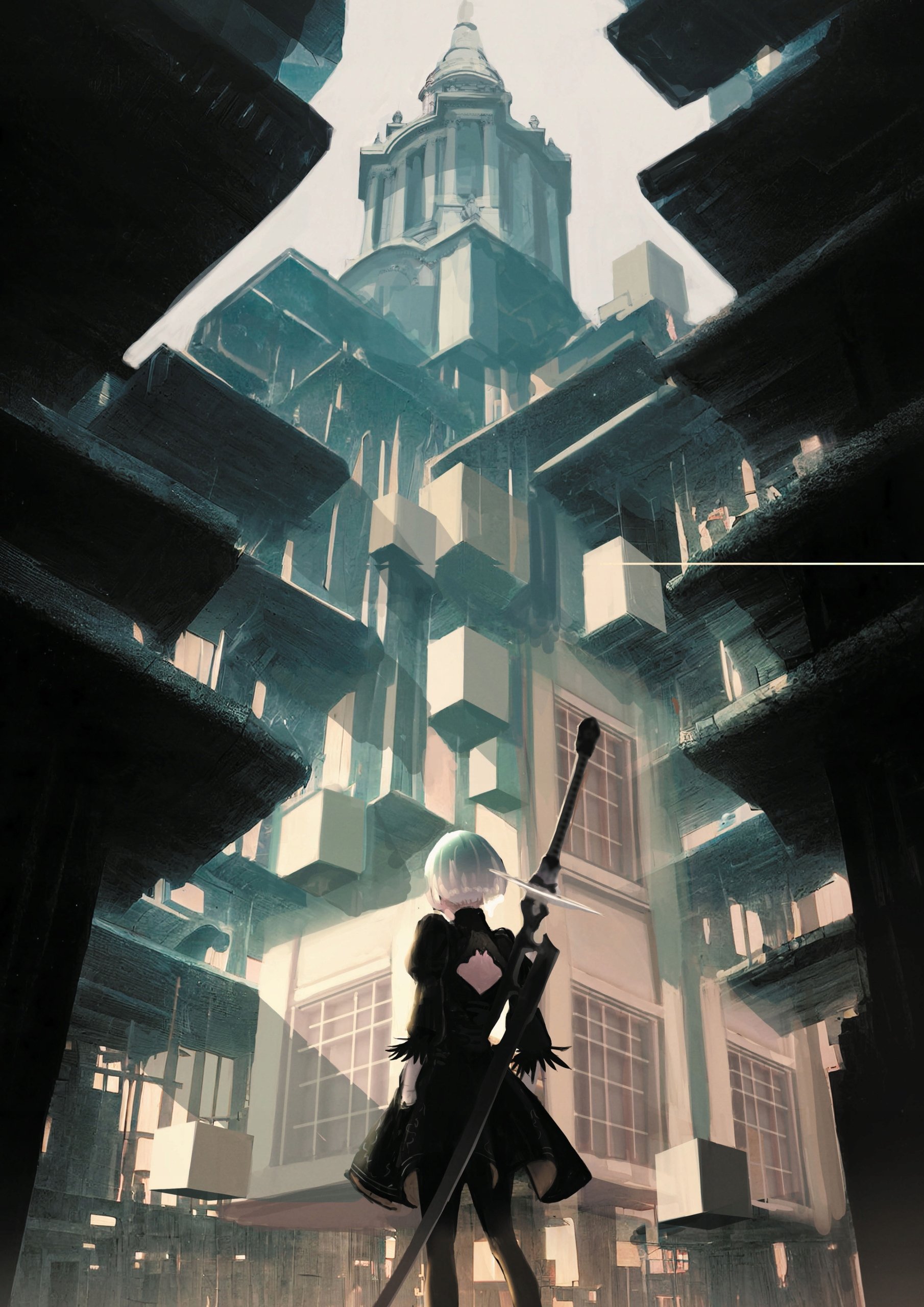 Plakat A3 Nier: Automata Anime Gra 2B