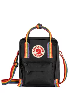 Torby męskie - Kompaktowa torba na ramię Fjallraven Kanken Sling - black / rainbow - grafika 1