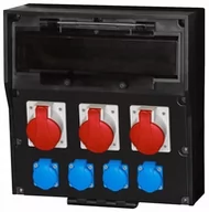 Rozdzielnie elektryczne - F-elektro Rozdzielnica gumowa LIDO 18S 16A 5p 2x32A 5p 4x250V F3.0354 - miniaturka - grafika 1