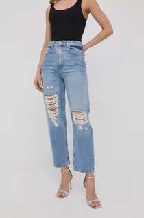 Spodnie damskie - Pinko jeansy damskie high waist - grafika 1