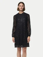 Sukienki - Pieces Sukienka koktajlowa Olline 17151584 Czarny Regular Fit - miniaturka - grafika 1