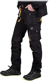 SPODNIE OCHRONNE DO PASA REIS FORECO-T; CZARNO-ŻÓŁTY - Odzież robocza - miniaturka - grafika 1