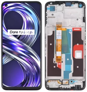 Oryginalny wyświetlacz LCD + ekran dotykowy OPPO REALME 8i RMX3151 (Regenerowany) Ramka czarna - Części serwisowe do telefonów - miniaturka - grafika 1