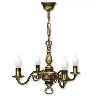 Lampy sufitowe - Lemir Świecznik żyrandol 4 - punktowy - Patyna 384/W4 426 / 384/W4 - miniaturka - grafika 1