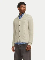 Swetry męskie - Jack&Jones Kardigan Craig 12258484 Écru Regular Fit - miniaturka - grafika 1