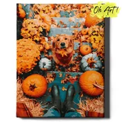 Malowanie po numerach - Obraz Malowanie Po Numerach 40X50 Cm / Retriever I Dynie/ Oh Art - miniaturka - grafika 1