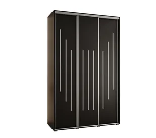 Szafa przesuwna wysoka Davos 8 160 gł. 45 czarny + czarny + srebrny - Szafy Szafa przesuwna wysoka Davos 8 160 gł. 45 czarny + czarny + srebrny - Szafy - miniaturka - grafika 1