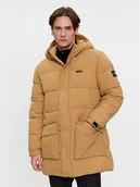 Kurtki męskie - Calvin Klein Kurtka zimowa Crinkle K10K112228 Beżowy Regular Fit - miniaturka - grafika 1