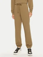 Spodnie sportowe damskie - Max Mara Leisure Spodnie dresowe Pirano 2426786088 Brązowy Regular Fit - miniaturka - grafika 1