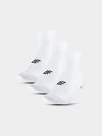 Skarpetki damskie - 4F Skarpetki krótkie (3-pack) damskie - białe 35-38 - miniaturka - grafika 1