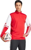 Bluzy męskie - Bluza Męska Adidas Squadra 25 Training Top Czerwono-biała JD2984 r XL - miniaturka - grafika 1
