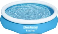 Baseny ogrodowe - Zestaw basenowy naziemny Bestway® Fast Set™ z pompą filtrującą Ø 305 x 66 cm, niebieski, okrągły - miniaturka - grafika 1