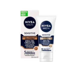 Nivea Men Sensitive krem-żel do twarzy i 3-dniowego zarostu 50ml - Kremy do twarzy - miniaturka - grafika 1