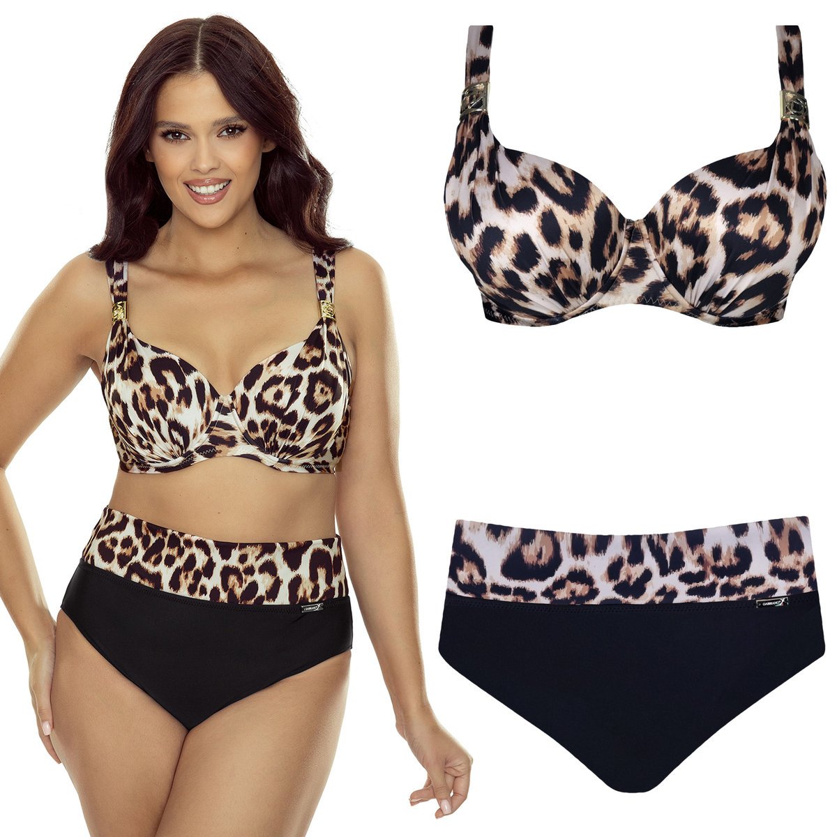 Strój kąpielowy dwuczęściowy usztywniany wyszczuplający GABBIANO Elena 75D