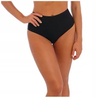 Majtki damskie - Majtki figi wysoki stan maxi gładkie bezszwowe Fantasie czarne one size - miniaturka - grafika 1