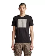 Koszulki męskie - G-STAR RAW Typography Raw Slim T-Shirt męski, Czarny (Dk Black D22380-336-6484), XS - miniaturka - grafika 1