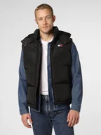Kamizelki męskie - Tommy Jeans Kamizelka puchowa męska Mężczyźni Sztuczne włókno czarny jednolity, M - miniaturka - grafika 1