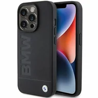 Etui i futerały do telefonów - Bmw Bmhcp15Lsllbk Iphone 15 Pro 6.1" Czarny/Black Leather Hot Stamp - miniaturka - grafika 1