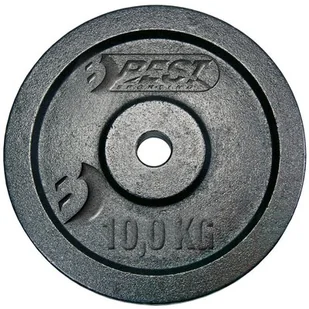 Best Sporting OBCIĄŻENIE ŻELIWNE CZARNE 10 KG BEST SPORTING FI 30MM 614041 - Obciążenia - miniaturka - grafika 1