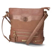 Torebki damskie - Rieker Damska torba na ramię H1346, brązowa, brązowy - miniaturka - grafika 1