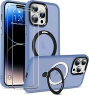 Etui i futerały do telefonów - zestaw ochronny 2 w 1 dla Apple iPhone 13 Pro składa się z 2x szklanej osłony ekranu 9H i 1x silikonowego etui - osłona w kolorze niebieskim - miniaturka - grafika 1