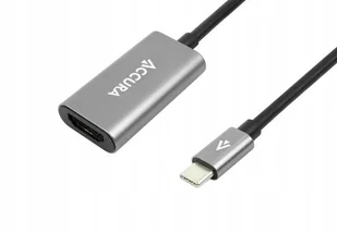Kabel Accura USB-C do HDMI 4K 60Hz 0.23m szary M/F - Kamery cyfrowe - akcesoria - miniaturka - grafika 1