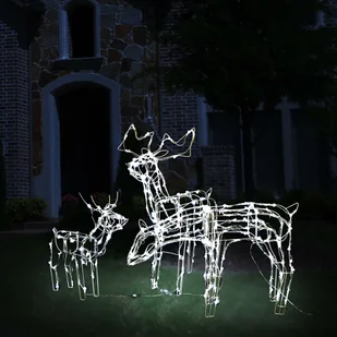 vidaXL 3-częściowa ozdoba świąteczna, renifery, 229 LED - Oświetlenie świąteczne - miniaturka - grafika 9