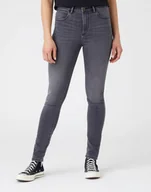 Spodnie damskie - Wrangler High Rise Skinny Damskie Spodnie Jeansowe Soft Smoke W27Hzj29U-W27 L32 - miniaturka - grafika 1